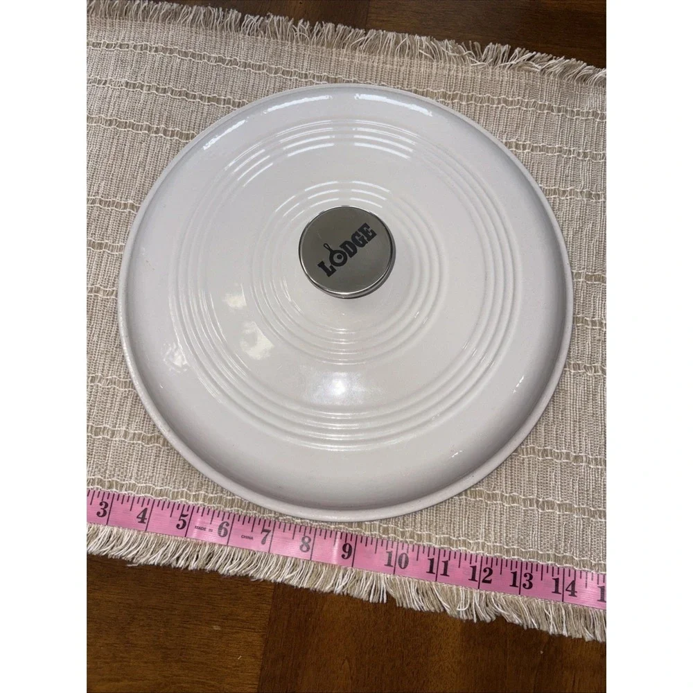 Lodge 7.5 Quart Enameled Cast Iron Dutch Oven with Lid and Dual Handles